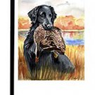 Flat Coated Retriever (Duck) - 11""x15"" 2-Sided Garden Banner
