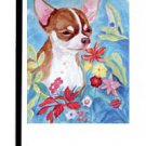 Chihuahua (and Flowers) - 11""x15"" 2-Sided Garden Banner Chihuahua (and Flowers) - 11""x15"" 2-Sided Garden Banner