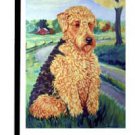Airedale (Patience) - 11""x15"" 2-Sided Garden Banner