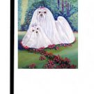 Maltese (Garden Beauties) - 11""x15"" 2-Sided Garden Banner