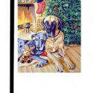 Great Dane (Christmas Together) - 11""x15"" 2-Sided Garden Banner