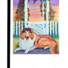 Collie (Keeper of the Gate) - 11""x15"" 2-Sided Garden Banner