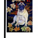 Pug (Fawn Pug-Fall) - 11""x15"" 2-Sided Garden Banner
