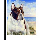 English Bulldog (At The Beach) - 11""x15"" 2-Sided Garden Banner