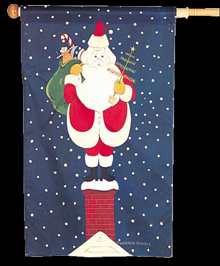 Chimney Santa Toland Art Banner