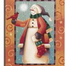 Folk Snowman Toland Art Banner