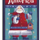 Red, White and Blue Santa Toland Art Banner