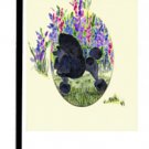 Poodle (Oval with Flowers) - 11""x15"" 2-Sided Garden Banner Poodle (Oval with Flowers) - 11""x15"" 2-Sided Garden Banner