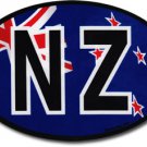 New Zealand Wavy Oval Decal