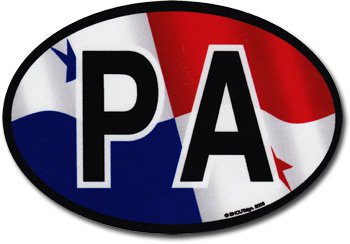 Panama Wavy Oval Decal