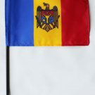 Moldova - 4""X6"" Stick Flag