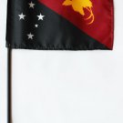 Papua New Guinea - 4""X6"" Stick Flag