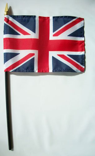 United Kingdom - 4""X6"" Stick Flag