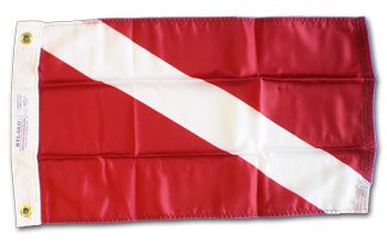 Diver Down - 10""x15"" Nylon Flag