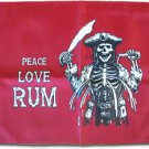 Peace Love Rum - 12""x18"" Nylon Flag