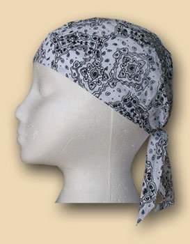 White Paisley Headwrap