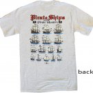 Pirate Ships and Pirate Hunters Grey Cotton T-Shirt (M)