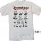 Pirate Ships and Pirate Hunters Grey Cotton T-Shirt (L)