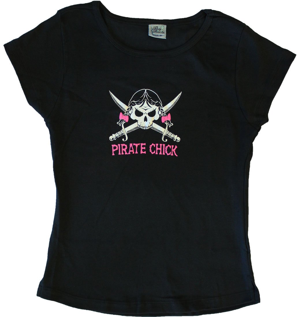 Pirate Chick Cotton Babydoll T-Shirt (L)