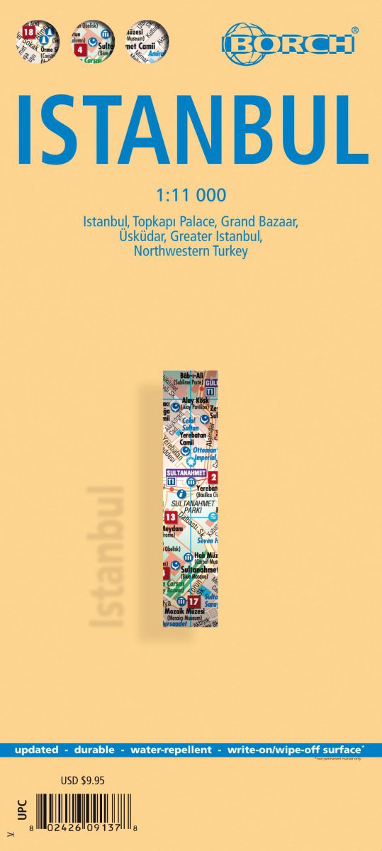 Istanbul - Laminated Borch City Map