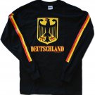 Germany (Black) - Long Sleeved Cotton T-Shirt (S)