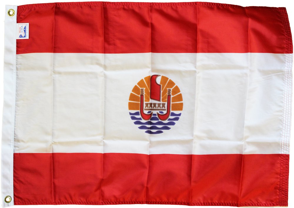 French Polynesia - 2'X3' Nylon Flag