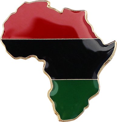 African American Cutout Flag Lapel Pin (Continent)