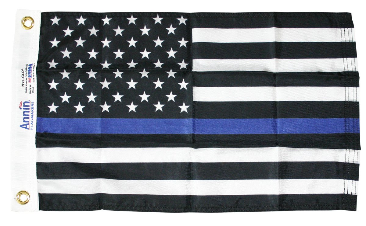 Thin Blue Line - 12"X18" Nylon Flag