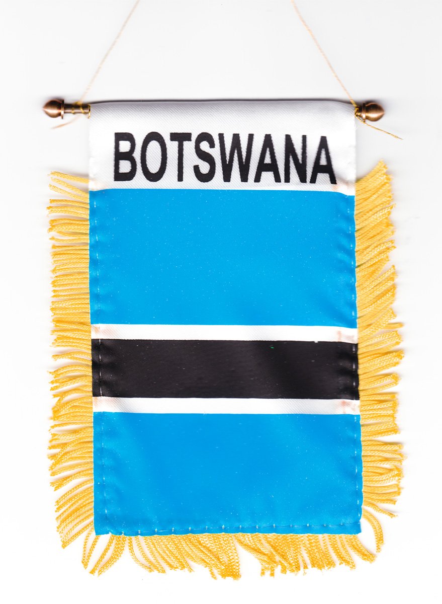 Botswana Window Hanging Flag