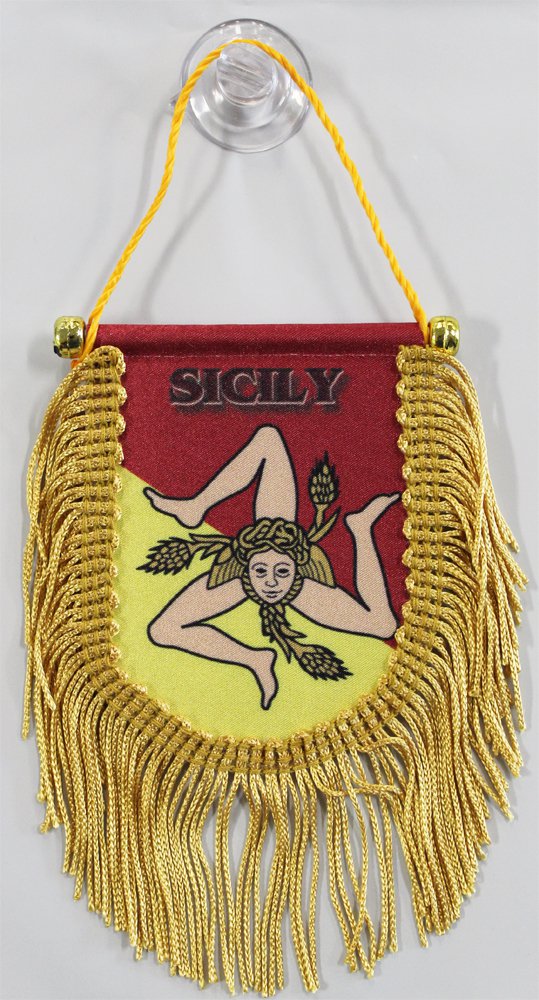Sicily Window Hanging Flag (Shield)