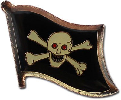 Jolly Roger Lapel Pin (Red Eyes)
