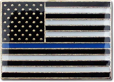 Thin Blue Line (USA) Rectangular Lapel Pin