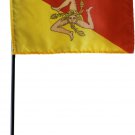 Sicily - 4"X6" Stick Flag
