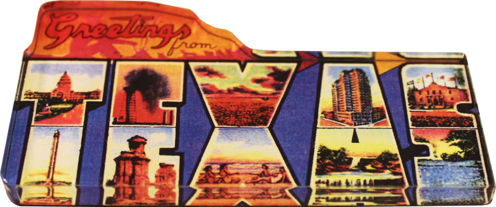 Texas Acrylic Postcard Magnet