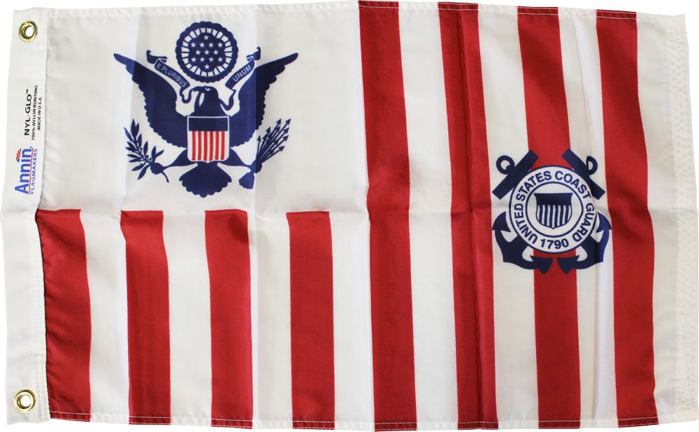 Coast Guard Ensign - 15"X24" Nylon Flag