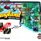 Maryland State Map Die Cut Sticker