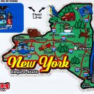 New York State Map Die Cut Sticker