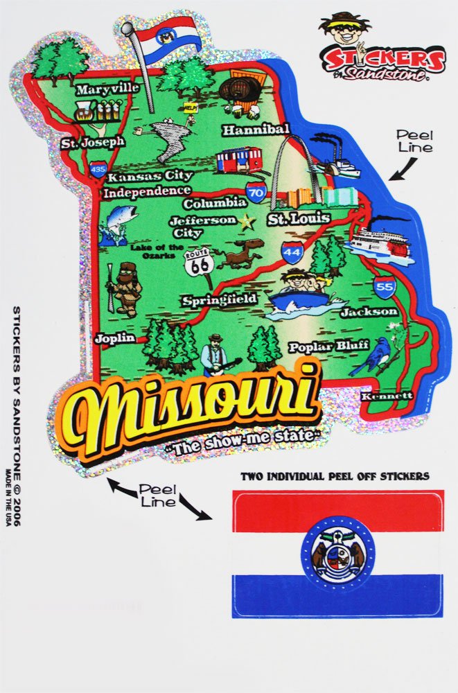Missouri State Map Die Cut Sticker