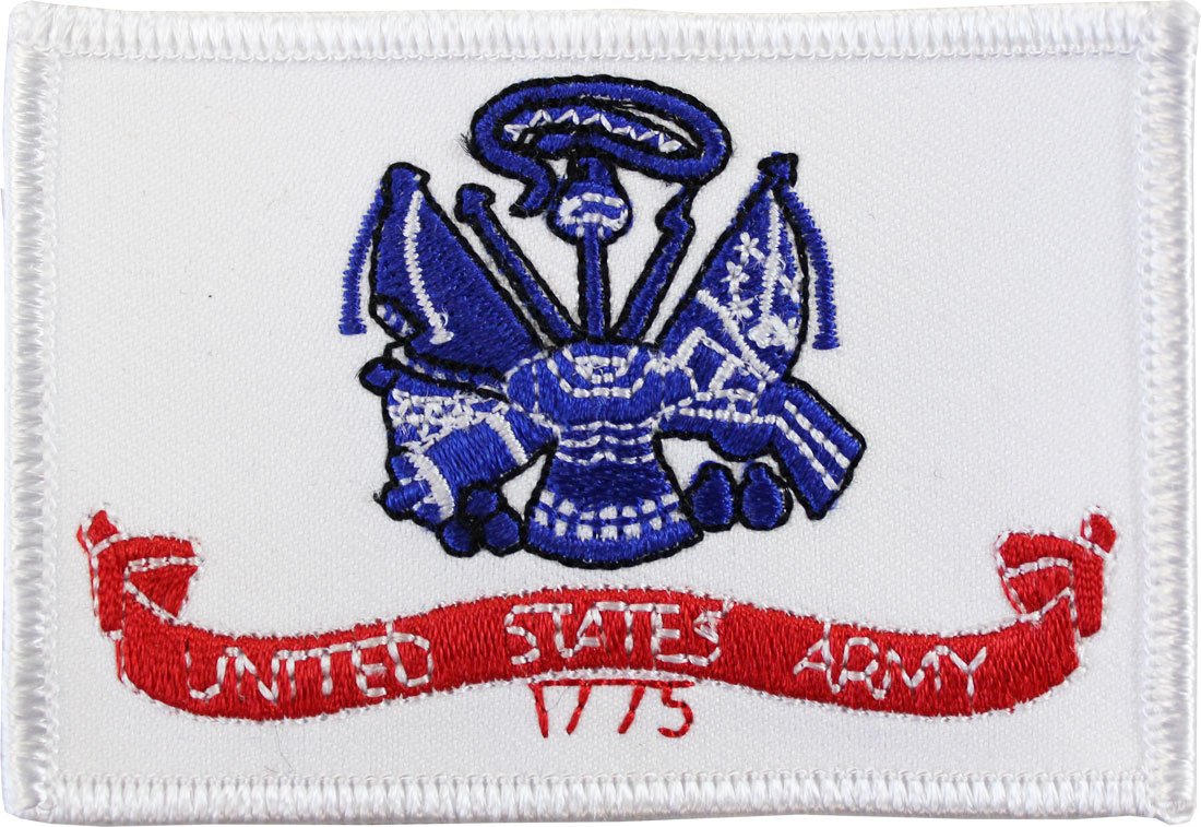 Army Rectangular Patch (White Border)