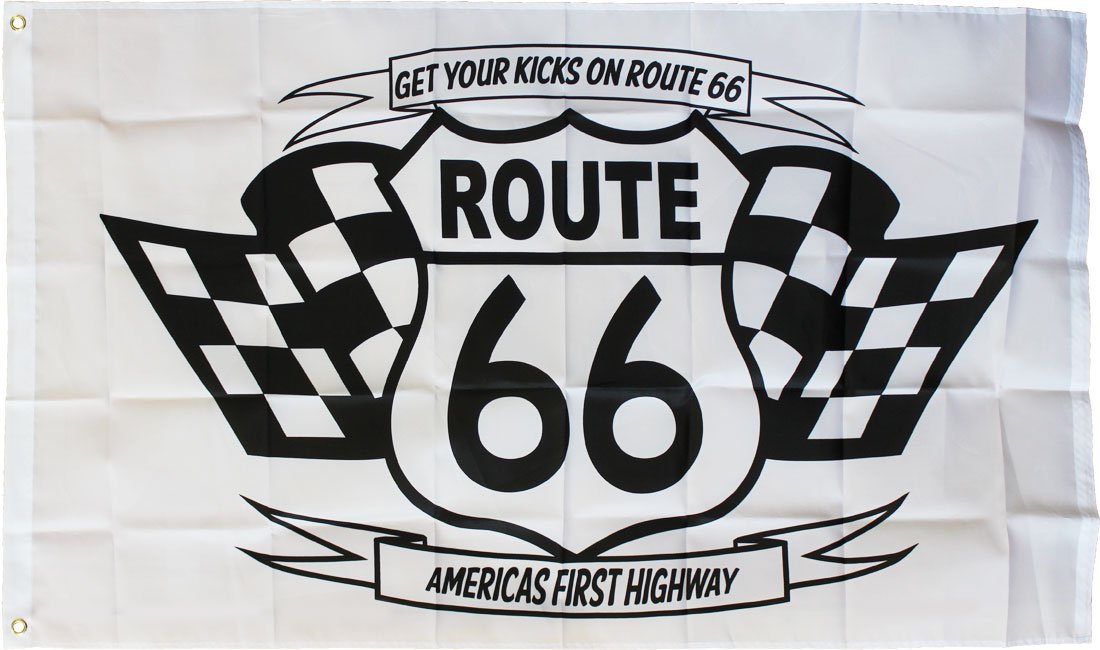 Route 66 (Get Your Kicks) - 3'X5'  Polyester Flag