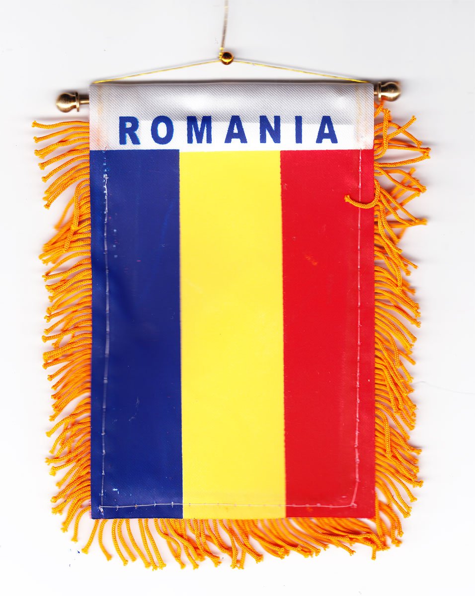 Romania Window Hanging Flag