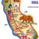 California State Map Die Cut Sticker