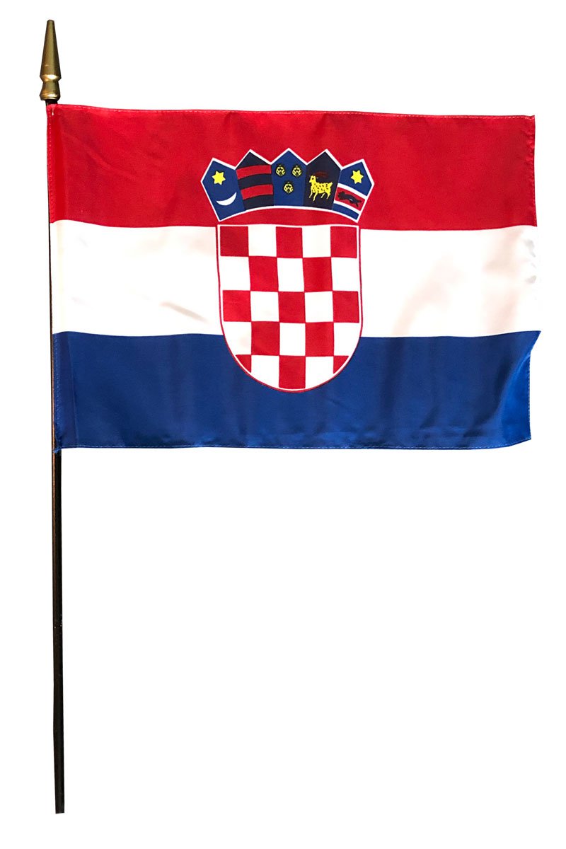 Croatia - 8"X12" Stick Flag