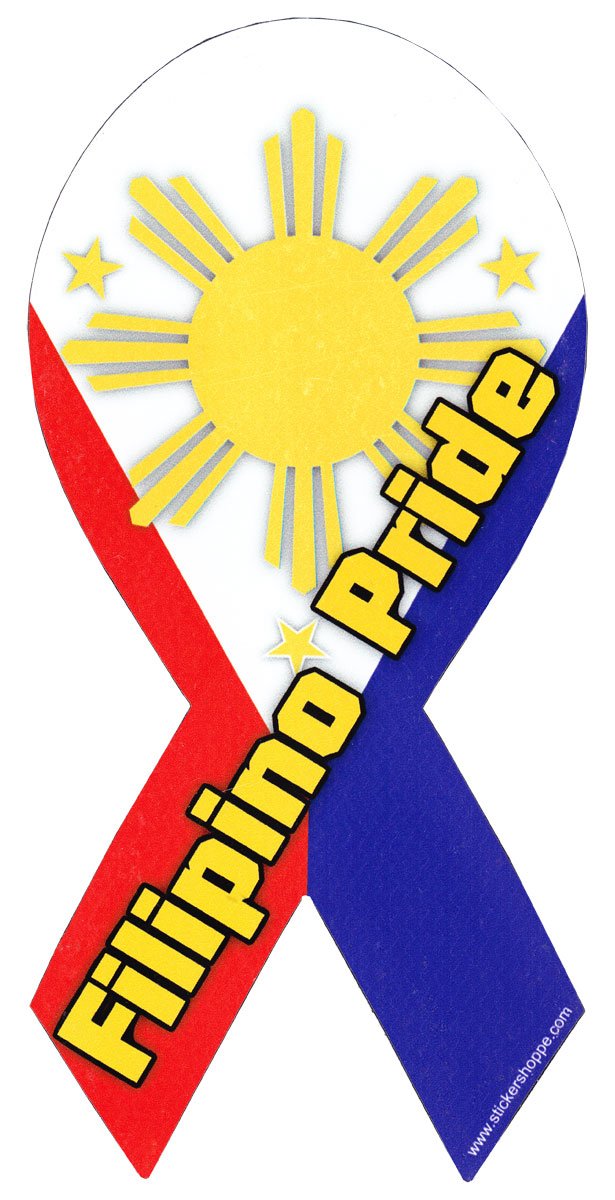 Philippines - 4"" x 8"" Ribbon Magnet