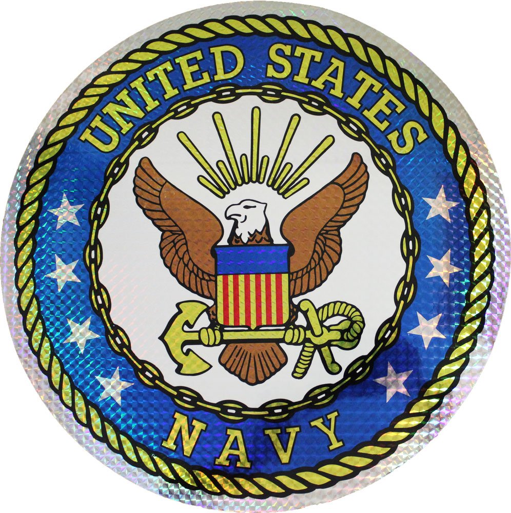 Navy - 12"" Reflective Decal (Seal)