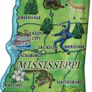 Mississippi Acrylic State Map Magnet
