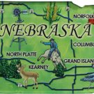 Nebraska Acrylic State Map Magnet