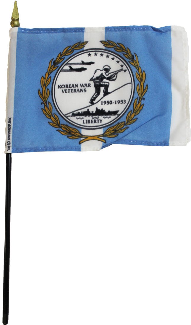 Korean War Veterans - 4" x 6" Stick Flag