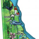 Delaware Acrylic State Map Magnet