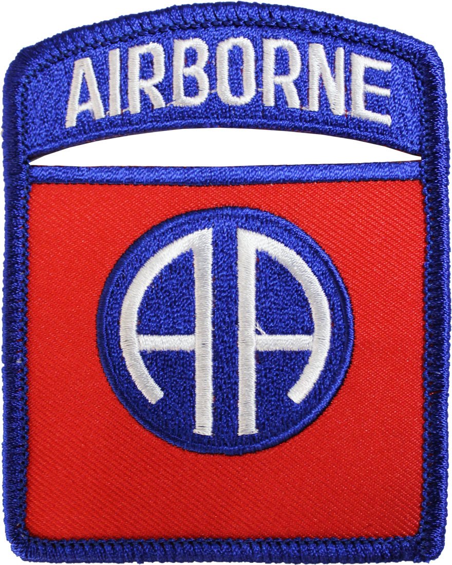 82nd Airborne Division Shield Patch (Blue Border)